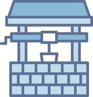 Water Well Soft Outline Graphic Shape vector