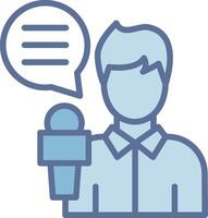 News Reporter Cool Tone Form Structure vector