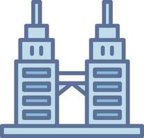 Petronas Twin Tower Pastel Sketch Mark Graphic vector