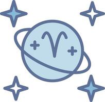 Aries Simplified Line Mark Illustration vector