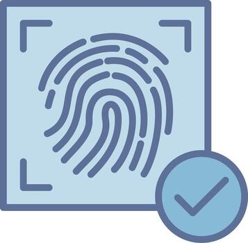 Biometric Recognition Minimal Graphic Visual Layout vector