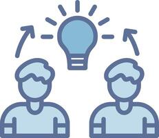 Collaboration Simplified Line Mark Illustration vector