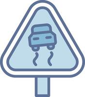Smooth Road Stylized Flat Drawing Piece vector