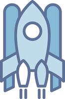 Spaceship Bold Outline Badge Artwork vector