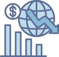 Economic Crisis Pastel Sketch Mark Graphic vector