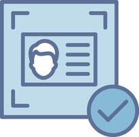 ID Card Sharp Line Mark Symbol vector