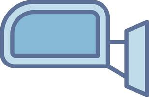 Side Mirror Flat Design Piece Symbol vector