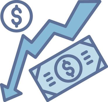 Devaluation 3D Interface Shape Design vector