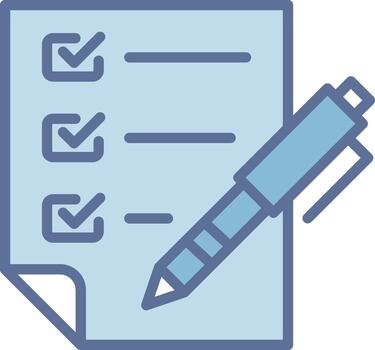 Checklist Color Block Badge Symbol vector