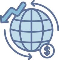 Global Economy Gradient Style Element Layout vector