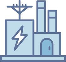Electric Factory Crisp Outline Artwork Layout vector