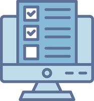 OnLine Two Colour Test User-Friendly Drawing Interface vector