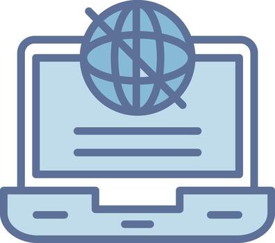 OffLine Two Colour User Interface Mark Element vector