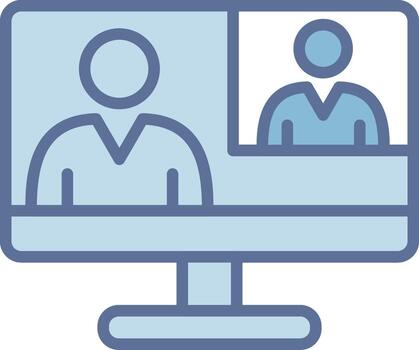 video conferencia suave aplicación visual estilo vector