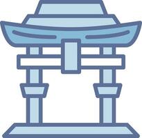 Itsukushima Shrine Clean Sketch Form Layout vector