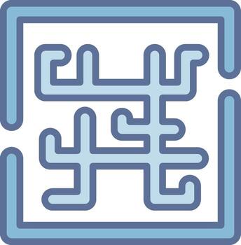Labyrinth Sleek Visual Mark Structure vector