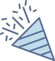 Party Popper Muted Color Design Layout vector