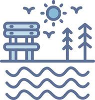 Lake Vibrant Visual Object Graphic vector