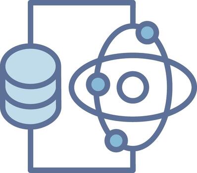 Data science Iconic Line Form Structure vector