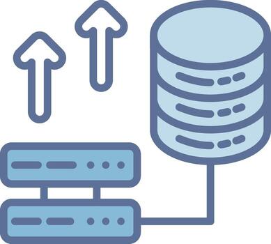 datos almacenamiento basado en web diseño elemento estilo vector