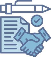 Contract agreement Clean Frame Object Illustration vector