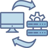 Data Transfer Responsive App Shape Design vector