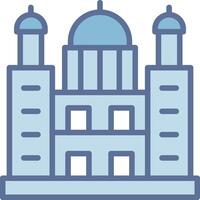 Saint Paul Cathedral Neon UI Symbol Sketch vector