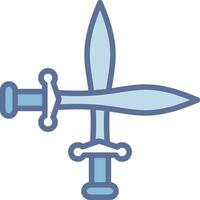 Sword Simplified Line Mark Illustration vector