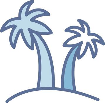Palm Tree 3D Interface Shape Design vector
