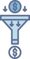 Sales PipeLine Two Colour Smooth App Visual Style vector