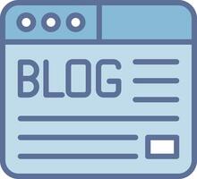 Blog Geometric Style Badge Design vector