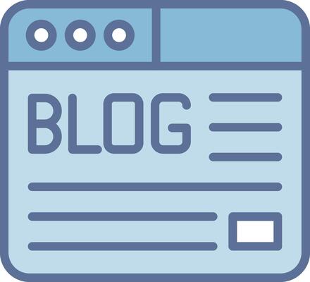 Blog Geometric Style Badge Design