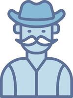 Cowboy Soft Outline Graphic Shape vector