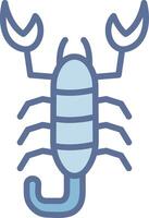 Scorpion Monotone Sketch Design Element vector