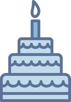 Birthday Cake Neon UI Symbol Sketch vector