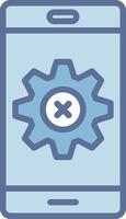 Cease Of Activity Simplified Line Mark Illustration vector