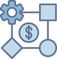 Business Model Smooth UI Symbol Structure vector