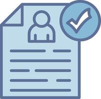 Resume Stylized Flat Drawing Piece vector