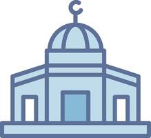 Al Aqsa Mosque Muted Tone Element Design vector