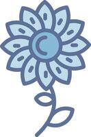 flower Pixel Grid Artwork Design vector