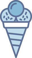 Ice Cream Pixel Grid Artwork Design vector