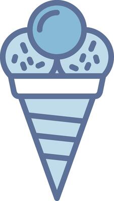 Ice Cream Pixel Grid Artwork Design