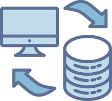 Data Sharing High Contrast Badge Design vector