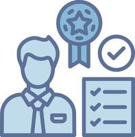 Employee Qualification Elegant Shape Symbol Design vector