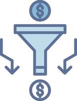 Sales PipeLine Two Colour High Contrast Badge Design vector