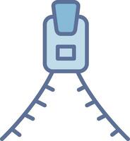 Zipper Iconic Line Form Structure vector