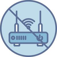 No Router Sharp Line Mark Symbol vector