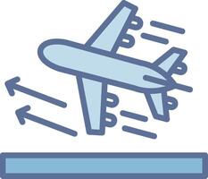Taking off Color Stroke Symbol Graphic vector