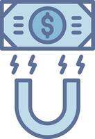 Money Magnet Minimal User Interface Element vector