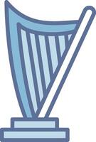 Harp Simplified Design Piece Artwork vector